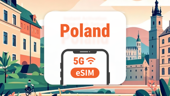 Polen Plus 5G eSIM | Lokalt nätverk • Alla AI & TikTok | 1–30 dagar | QR-kod