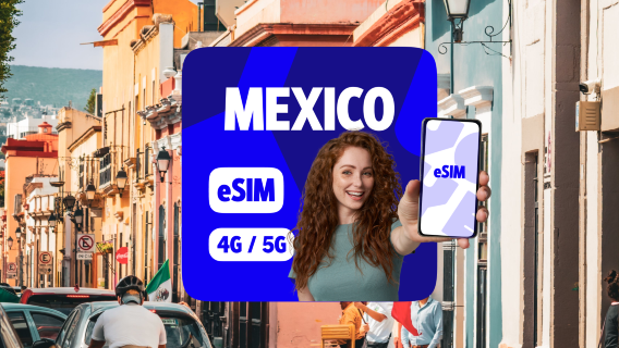 Mexiko Datenpakete 4G/5G eSIM | 500MB/Tag-5GB/Tag | Abrechnung nach 24 Stunden | 1-365 Tage