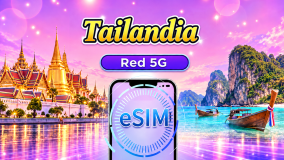 Tailandia| eSIM 5G | Pase diario/Paquete total | Facturación cada 24 horas | 1-30 días | Código QR