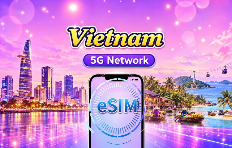Vietnam | 4G/5G eSIM | Daily/Data Plan | 24-hour Billing | 1-30 Days | QR code