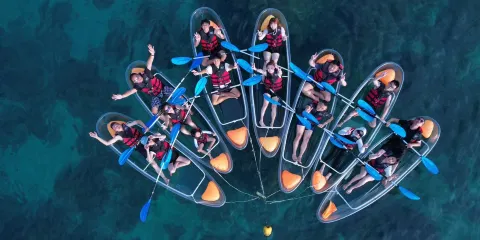 小琉球|SUP/獨木舟體驗 (贈送空拍照)|藍白拖水上俱樂部