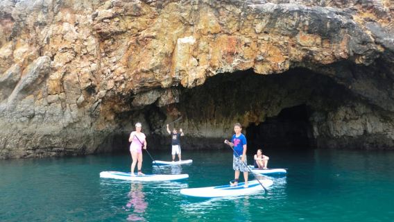 Algarve: Tour chèo thuyền đứng kết hợp lặn với ống thở đến hang động Ingrina