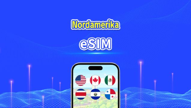Nordamerika eSIM | 5G/4G | Höghastighetsdata | Daglig paket/datapaket | 24 timmar | 1-30 dagar | QR-kod