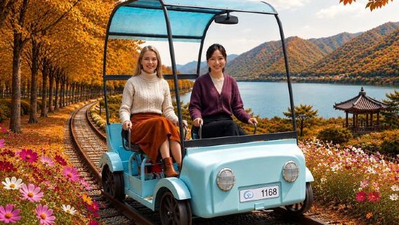 Nami Island, K-garden and Gangchon Rail Bike tour from Seoul