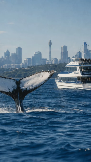 Sydney day tour: 2 hr express whale watching cruise or 2.5 hr discovery whale watching cruise