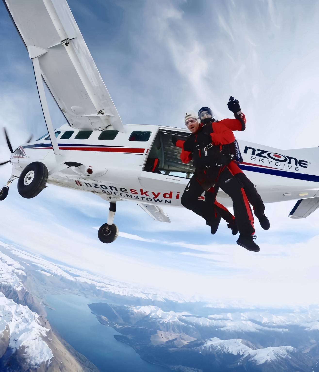 新西蘭皇后鎮/瓦納卡高空跳傘 雙人高空跳傘NZONE/Wanaka Skydive【三種高度可選+多場次可選+專業教練】
