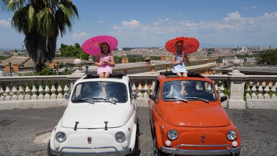 Roma: Fiat 500 d'epoca e servizio fotografico