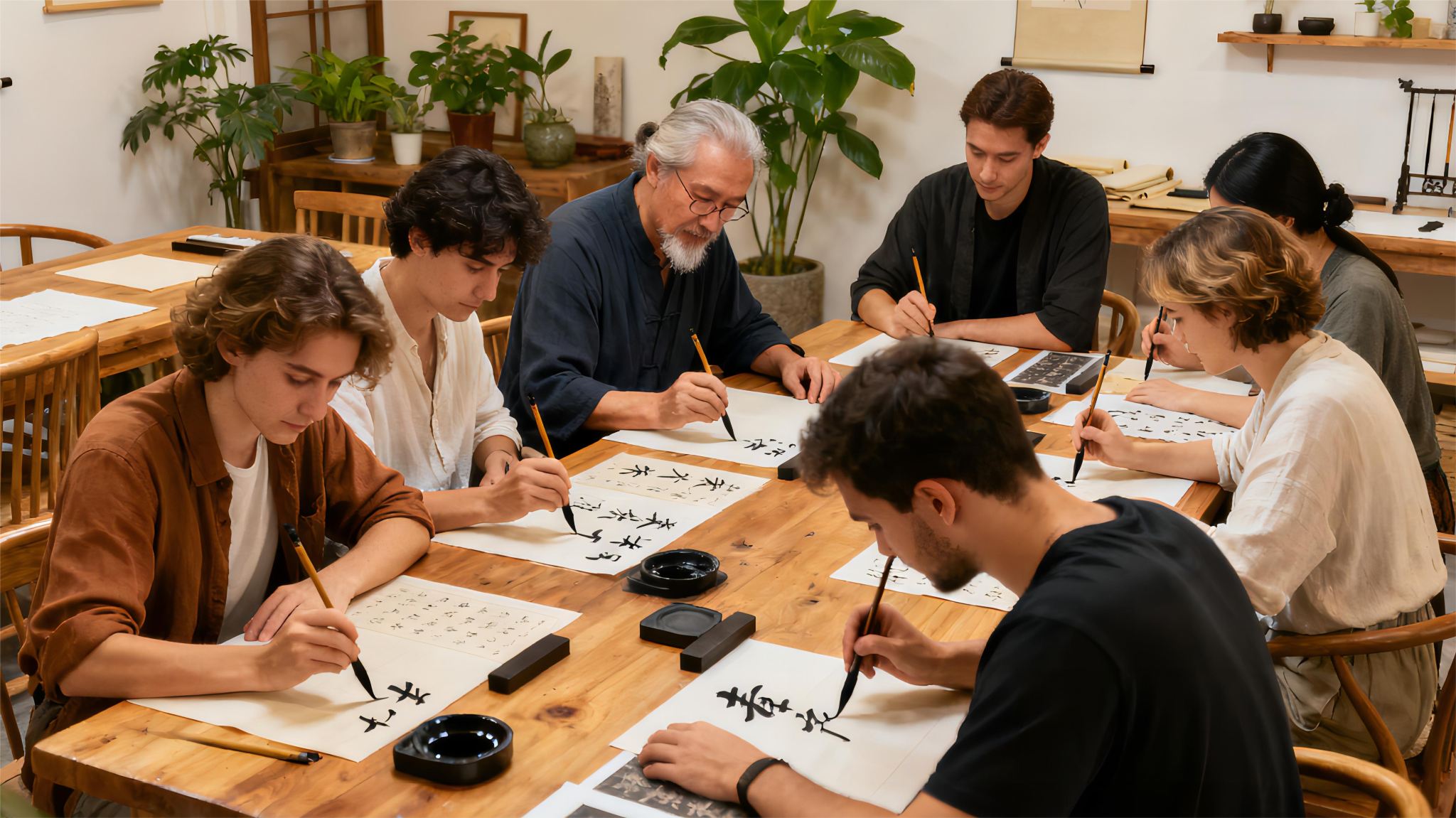 Chengdu Imperdibile: lezione di calligrafia e pittura tradizionale (con degustazione di tè cinese)