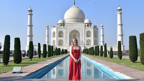 Da Delhi: tour giornaliero privato all'alba del Taj Mahal, al Forte di Agra e al Baby Taj