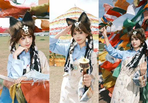 香格里ラのチベット衣装撮影体験（豊富な衣装選択+民族的な華やかさ+心