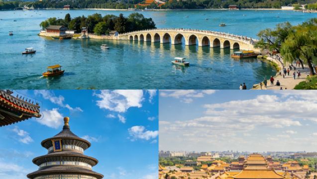 ทัวร์วันส่วนตัวในปักกิ่ง ชม 3 มรดกโลก (พระราชวังต้องห้าม/หอสักการะฟ้าเทียนถาน/พระราชวังฤดูร้อน)