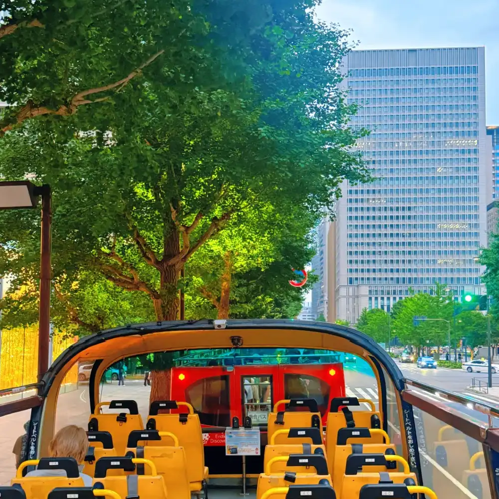 Tokyo Sky Hop Bus (open-top panoramic sightseeing + 3 hop-on hop