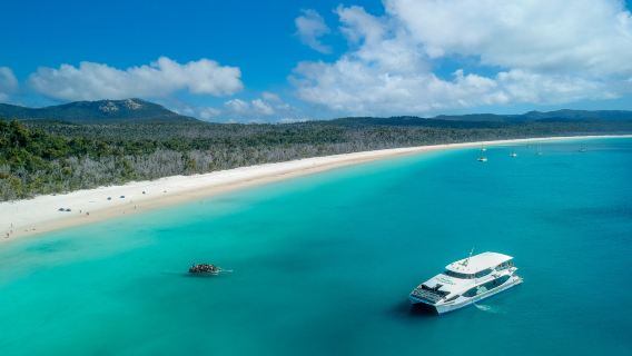 Tour di un giorno alla spiaggia Whitehaven delle Isole Whitsunday | Hill Inlet + barbecue in spiaggia | Partenza da due moli 