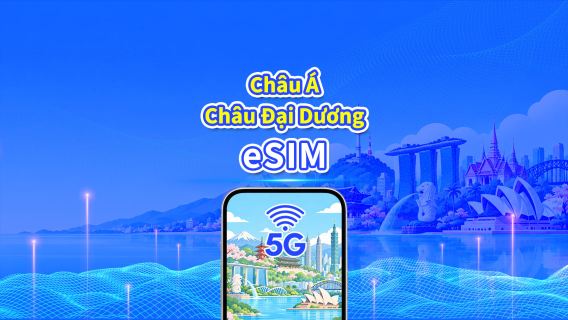 eSIM khu vực Châu Á - Thái Bình Dương | 5G/4G | Dữ liệu tốc độ cao | Gói dữ liệu hàng ngày/gói cước dữ liệu | Dịch vụ 24/7 | Thời hạn 1-30 ngày | Mã QR