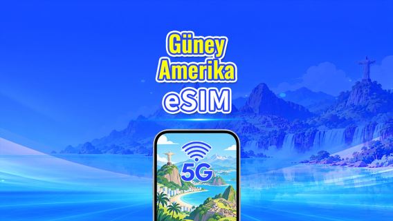 Güney Amerika eSIM | 4G/5G | Yüksek Hızlı İnternet | Günlük Paket/Veri Paketi | 24 Saat | 1-30 Gün | QR Kodu