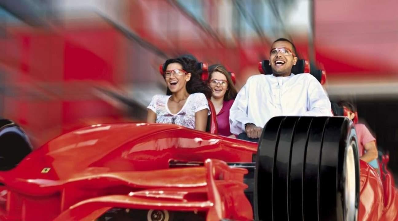 From Dubai: Abu Dhabi Sheikh Zayed Grand Mosque + Ferrari World Yas Island 1-day tour