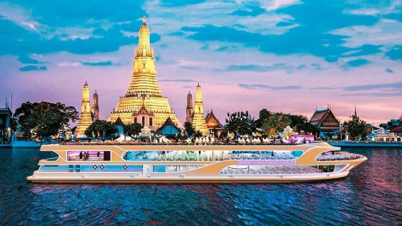 Croisière nocturne sur la rivière Chao Phraya à Bangkok - Croisière Sawasdee Chaophraya Cruise