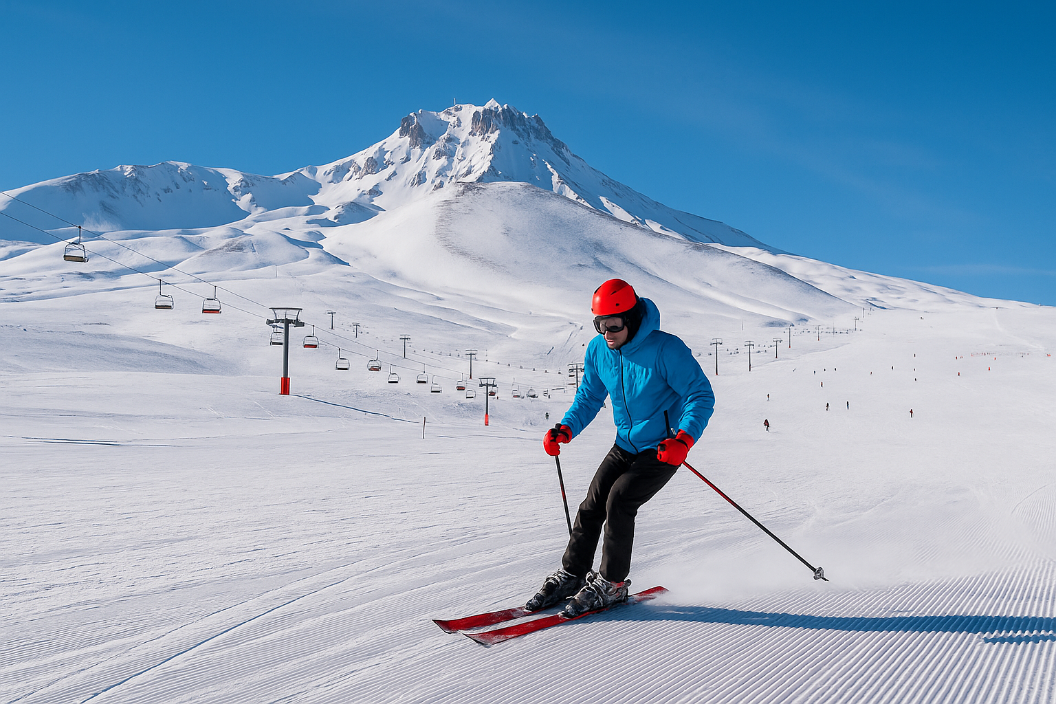 Experiencia de esquí en Erciyes, Kayseri (Turquía) con traslado desde hoteles en Capadocia