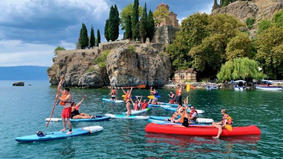 Ohrid: Stand Up Paddleboarding Tour with Landmarks & Photos