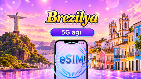 Brezilya | 5G/4G eSIM | Günlük Paket/Veri Paketi | 1-30 Gün | 24 Saat Faturalandırma | QR code