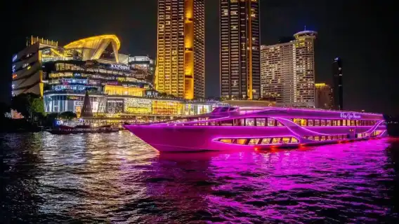 曼谷湄南河遊船【自助餐+歌舞表演】|豪華郵輪夜遊湄南河|賞日落|多船可選】