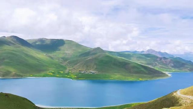 Tibet, China: Tasik Yamdrok + Pemandu Pelancong/Penerjemah Berbahasa Inggeris/Perancis/Jepun/Korea/Pelbagai Bahasa