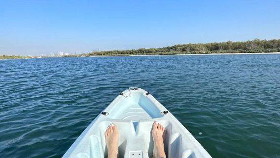 [ทัวร์วันด้วยรถส่วนตัวในอาบูดาบี] เรือคายัค/การล่องเรือในป่าชายเลน + ชายหาด + ตลาดนัด เลือกเที่ยวตามใจชอบ