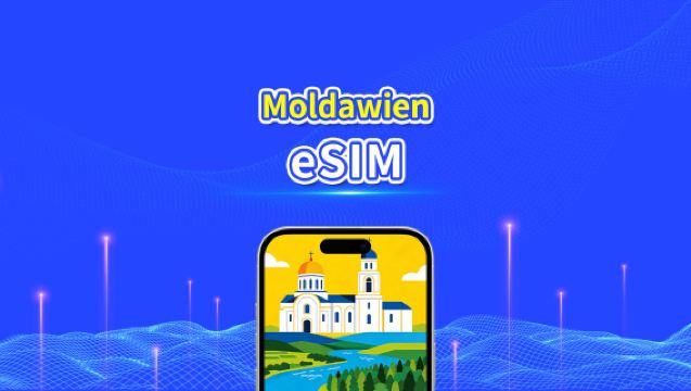 Moldawien eSIM | Hochgeschwindigkeitsnetzwerk | 4G/5G | Tägliches/Gesamtdatenpaket | 24-Stunden-Abrechnung | 1-30 Tage | QR-Code