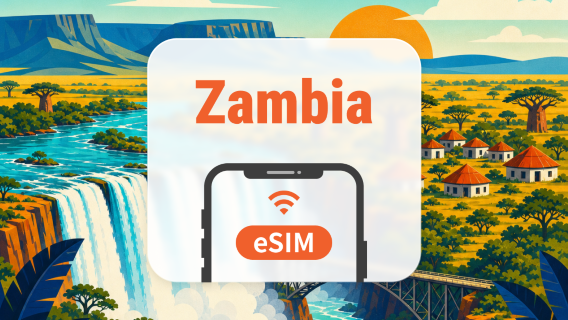 Zambia eSIM | Alle AI & TikTok | 1–30 dage | QR-kode