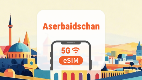 Aserbaidschan 5G eSIM | Dual-Netzwerk • KI-Apps & TikTok | 1–30 Tage | QR-Code