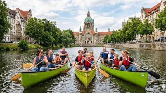 Hannover: Geführte Kanutour mit Stadtblick