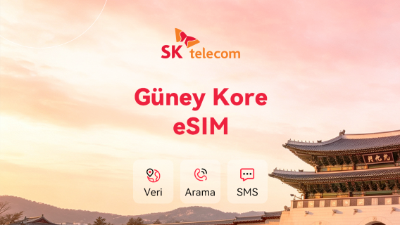 Güney Kore SKT 5G/4G Yerel eSIM | Arama+SMS | 010 Telefon Numarası | 24 Saat Ücretlendirme | QR Kodu