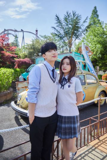 Aesthetic school uniform rental, Gyeongju World Store, Gyeongju, South Korea