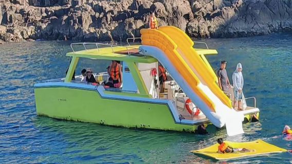 【惠州遊艇出海】惠州雙月灣星翔遊艇網紅小雙體遊艇包船出海+海釣+水上滑梯+KTV