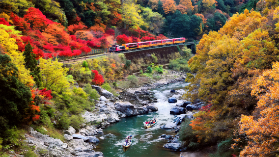 京都嵐山觀光小火車+保津川漂流+嵐山一日遊（含小火車票）