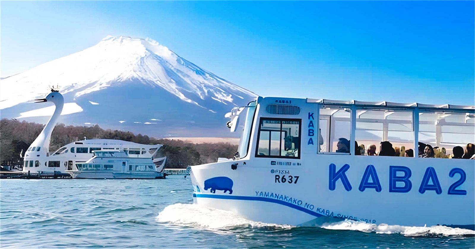 Tour di un giorno approfondito ai due laghi del Monte Fuji, passeggiata libera al Lago Yamanaka, opzione inclusa per il bus anfibio KABA