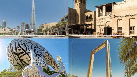 Dubai: Old Town Guided Tour with Abra Ride and Burj Khalifa