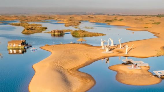 銀川+烏海湖網紅穿沙公路+拉僧廟+遠觀甘德爾山純玩一日遊