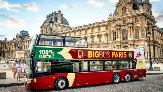パリBig Bus乗り降り自由の観光バス（2階建て観光バス+乗り降り自由+市内ランドマーク周遊+フランス風旧市街散策）