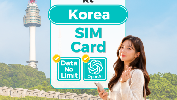 [Free T-money] Korea KT Local SIM Card | Unlimited Data | 010 Phone Number | ChatGPT Access | Korea Pickup