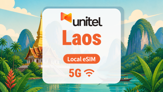Laos Unitel 5G eSIM | Lokalne IP · Wszystkie AI & TikTok | 5–30 dni | Kod QR