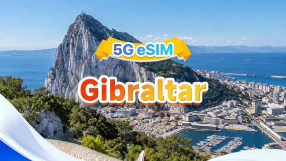 Gibraltar 5G eSIM | Stöd för All AI & TikTok | totalt 1 GB - 30 GB | 3-30 dagar | 24-timmarsdebitering | QR-kod