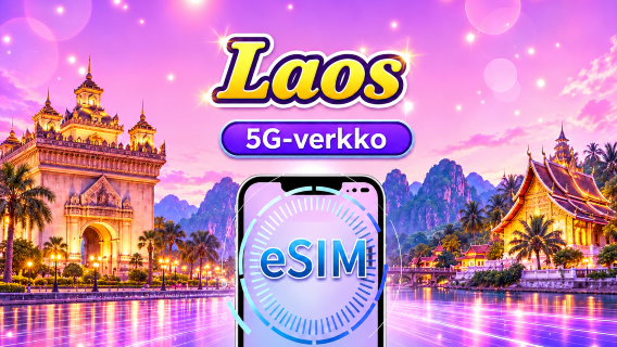 Laos | 5G/4G eSIM | Tuki TikTok & Google Maps:lle | Päiväpaketti/datapaketti | 24 tunnin laskutus | 1–30 päivää | QR-koodi