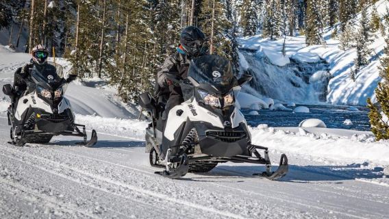 From Jackson: Yellowstone Grand Canyon Snowmobile Tour