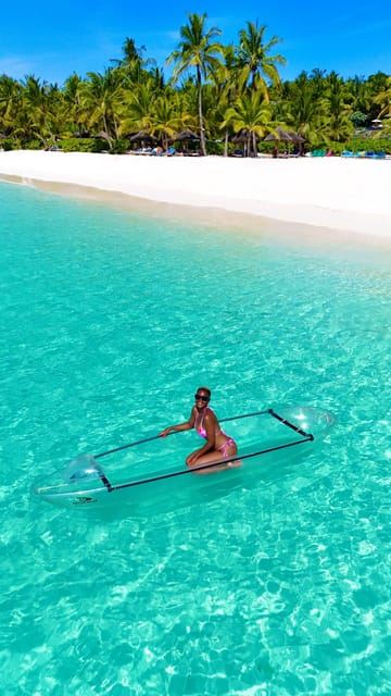 Zanzibar transparent kayak drone photoshoot