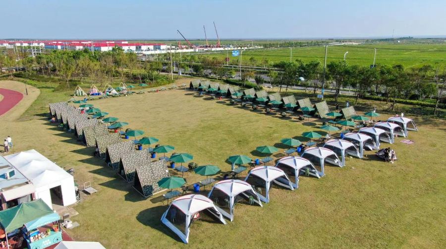 上海滴水湖二號露營地·日營【戶外烤肉+親子家庭團建優選露營地】