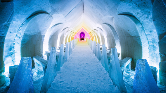 Partenza da Rovaniemi, Finlandia: visita all'hotel di ghiaccio artico e cena esperienziale con servizio clienti in cinese