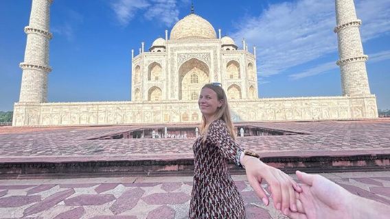 델리에서 차로 타지마할, 아그라 요새, 베이비 타지마할까지 가는 올인클루시브 당일 여행