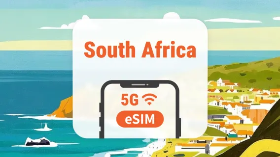 South Africa 5G eSIM | Dual Network • All AI Supported | 1–30 Days | QR Code