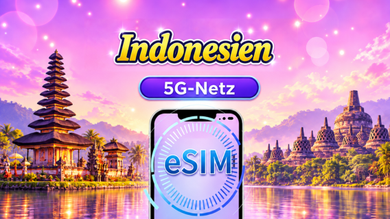 Indonesien | 4G/5G eSIM | Tagespaket/Datenpaket | 24-Stunden-Abrechnung | 1-30 Tage wählbar | QR-Code